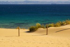 Beautiful view on beach and ocean, Spain, Tarifa photo