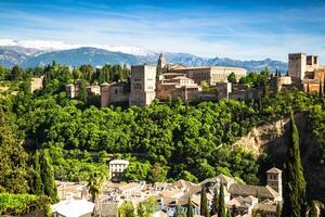 ancient arabic fortress of Alhambra, Granada, Spain photo