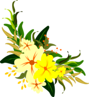 gul blomma arrangemang. blommig bukett png