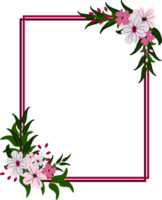 púrpura flor marco clipart png