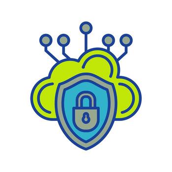 Cloud Security Vector Icon