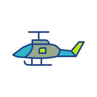 icono de vector de helicóptero militar