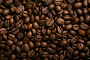 Glossy Brown coffee beans. Generate Ai photo