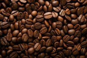 Rich Brown coffee beans. Generate Ai photo