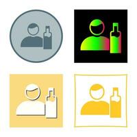 Unique Man And Drink Vector Icon