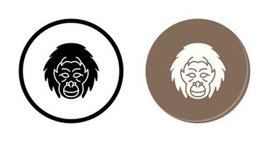 icono de vector de orangután