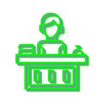 Office Reception Vector Icon