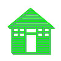 Wood Cabin Vector Icon