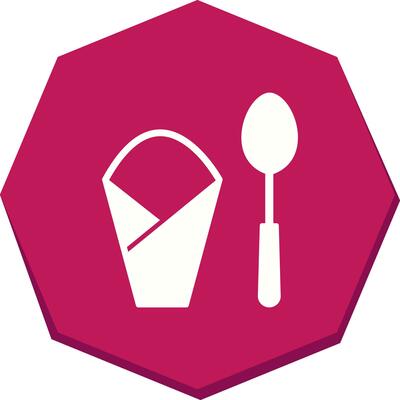 Spoon and Napkin Vector Icon