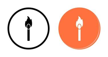 Unique Lit Matchstick Vector Icon