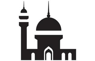 Kaaba in Mecca Saudi Arabia geometric pattern icon for greeting background of Hajj, vector Silhouette