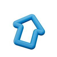 3d blå pilar ikon trendig modern design 3d illustration isolerat png