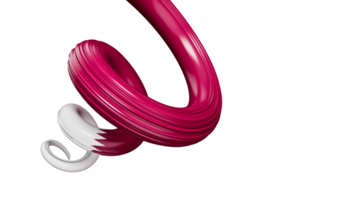 Waving ribbon flag of Qatar. Template for independence day 3d illustration png