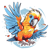 Beautiful Parrot Clipart - Generative Ai png