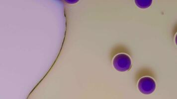parte superior ver de de colores acrílico pintar burbujas Moviente en leche, aceite, líquido macro antecedentes. video