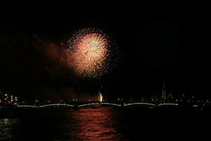 Fireworks in the night sky photo