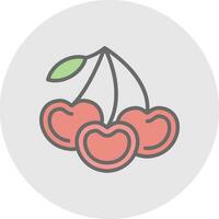 Cherries Vector Icon Design