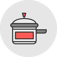 Pressure Cooker Vector Icon Design