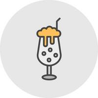 Milkshake Vector Icon Design