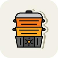 Steamer Vector Icon Design