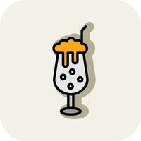 Milkshake Vector Icon Design