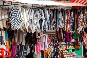 Traditional handmade ruanas at the beautiful small town of Nobsa in the region of Boyaca in Colombia photo