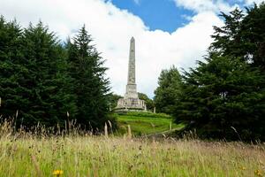 Obelisk built in honor of the heroes of the freedom of Colombia located near the Boyaca Bridge. photo