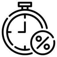 Clock Icon for uiux, web, app, infographic, etc vector