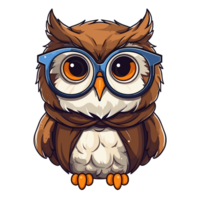 Beautiful Kawaii Style Owl Clipart - Generative Ai png