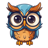 Beautiful Kawaii Style Owl Clipart - Generative Ai png