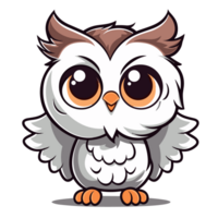 Beautiful Kawaii Style Owl Clipart - Generative Ai png