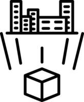 Simulated Future Cities Vector Icon Design