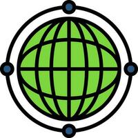 Virtual World Globe Vector Icon Design