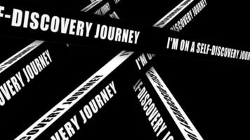 I'm on a self-discovery journey motivational motion text with Block typography motion effect. 4K footage animation on black background. video