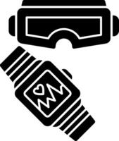 VR Fitness Tracker Vector Icon Design