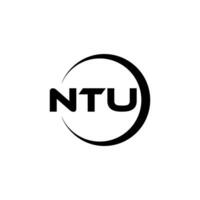 NTU Letter Logo Design, Inspiration for a Unique Identity. Modern Elegance and Creative Design. Watermark Your Success with the Striking this Logo. vector