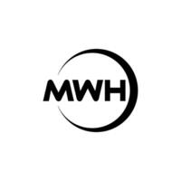 MWH Letter Logo Design, Inspiration for a Unique Identity. Modern Elegance and Creative Design. Watermark Your Success with the Striking this Logo. vector