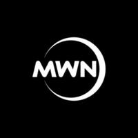 mwn letra logo diseño, inspiración para un único identidad. moderno elegancia y creativo diseño. filigrana tu éxito con el sorprendentes esta logo. vector