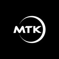 MTK Letter Logo Design, Inspiration for a Unique Identity. Modern Elegance and Creative Design. Watermark Your Success with the Striking this Logo. vector