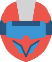 VR Racing Helmet Vector Icon Design