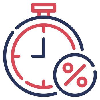 Clock Icon for uiux, web, app, infographic, etc vector