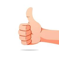 Thumbs Up vector isolated on white background. Thumbs Up gesturing satisfaction.