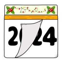 Calendar, end of year 2023 png