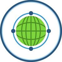 Virtual World Globe Vector Icon Design