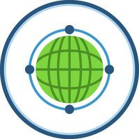 Virtual World Globe Vector Icon Design