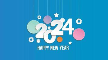 happy new year 2024 text animation video