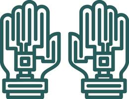 Data Glove Vector Icon Design