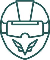 VR Racing Helmet Vector Icon Design