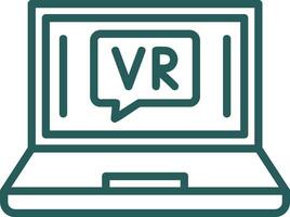 VR Chat Bubble Vector Icon Design