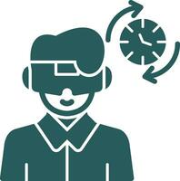Time Travel Simulation Vector Icon Design